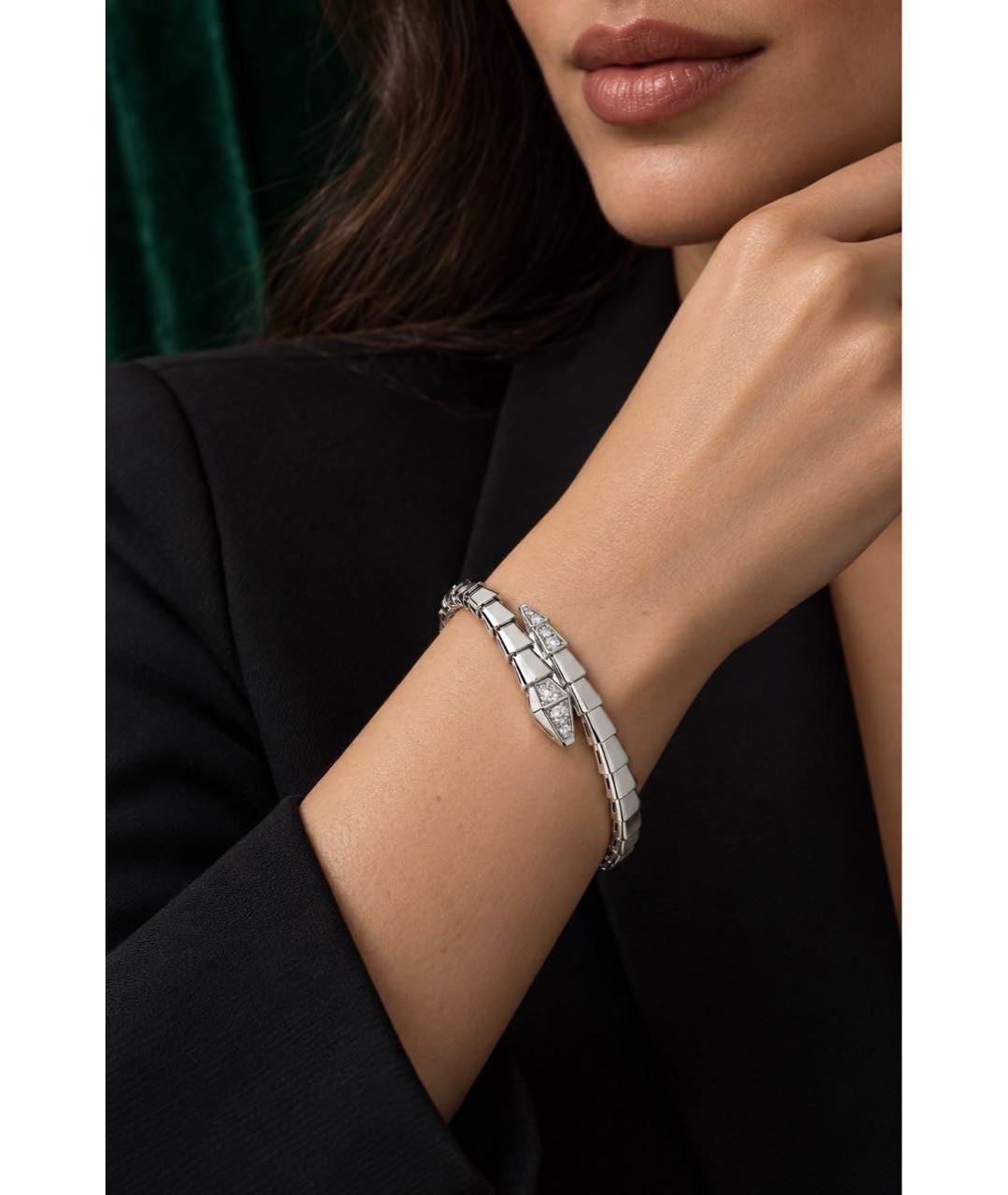 BVLGARI Серебряный браслет из белого золота, фото 2