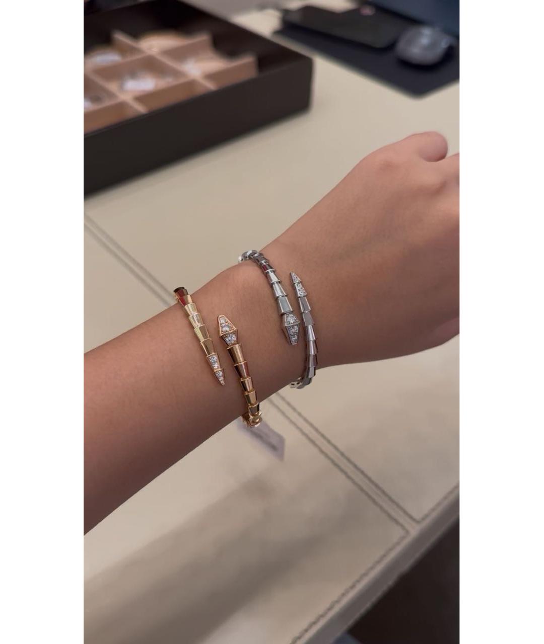 BVLGARI Серебряный браслет из белого золота, фото 6
