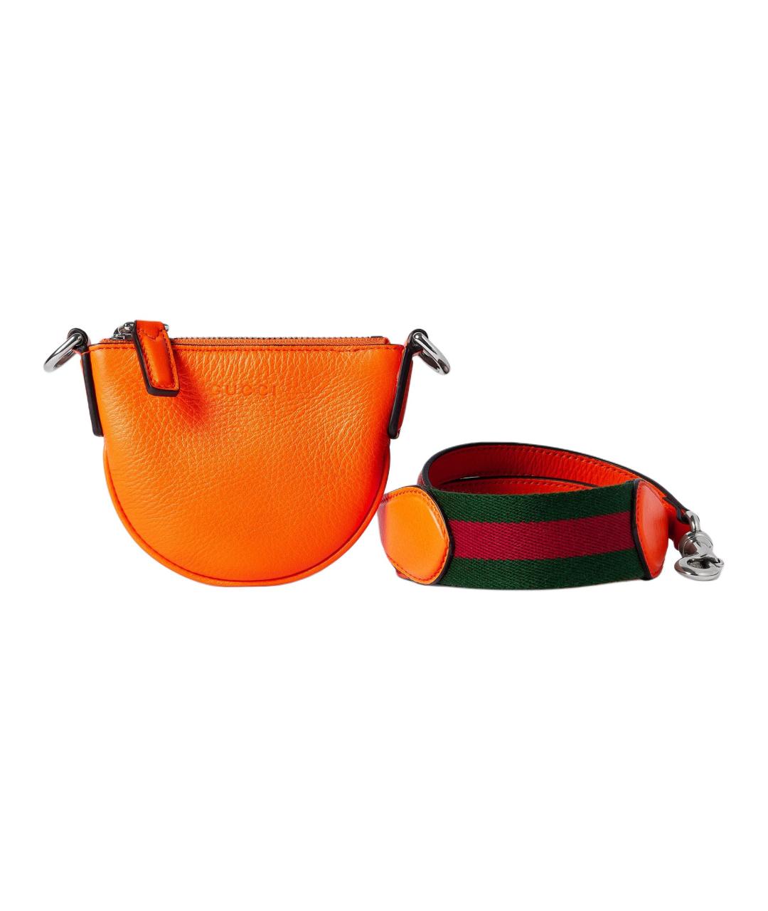 GUCCI Оранжевая кожаная сумка через плечо, фото 2