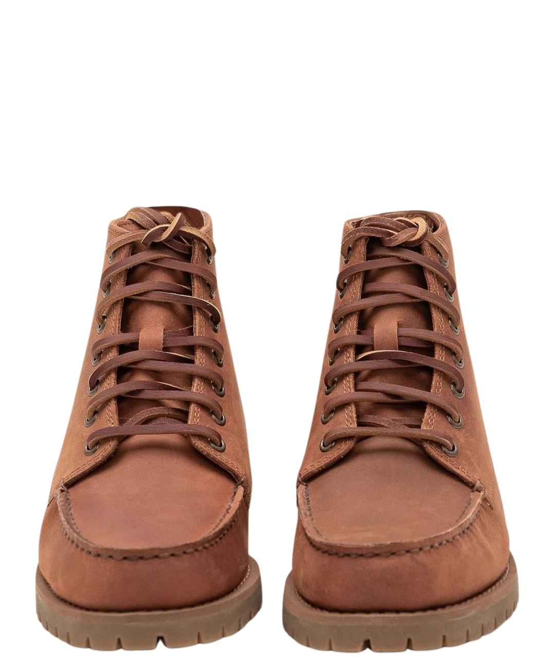 SEBAGO Коричневые кожаные высокие ботинки, фото 4
