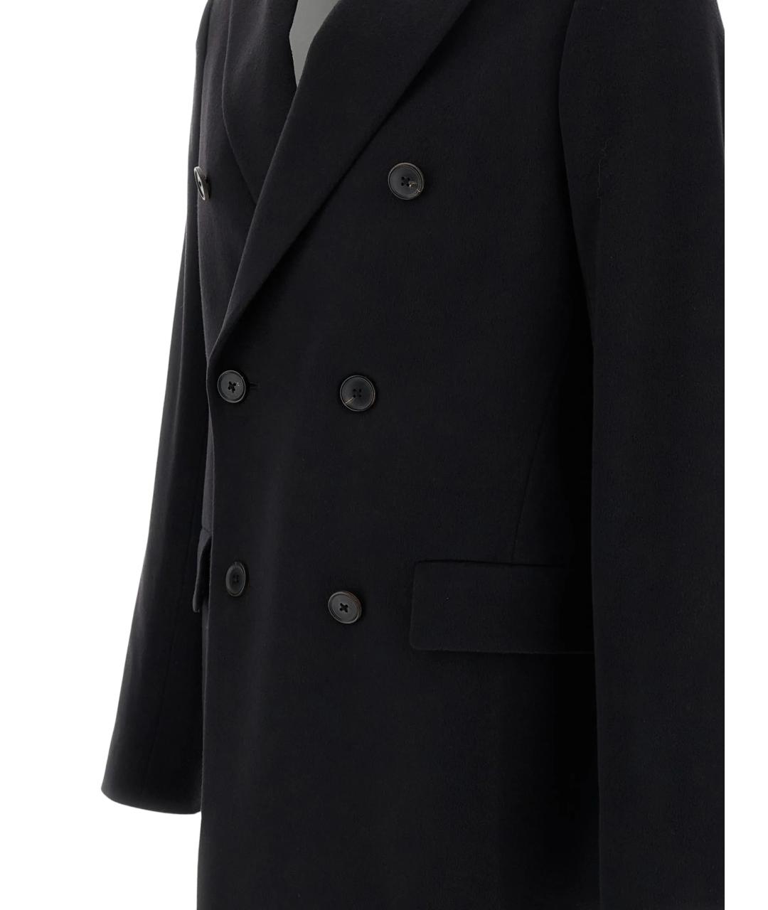 PAUL SMITH Темно-синее шерстяное пальто, фото 3