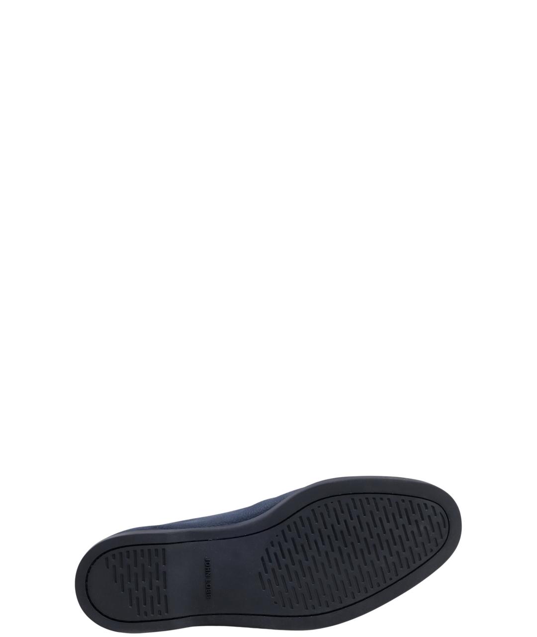 JOHN LOBB Синие кожаные лоферы, фото 4