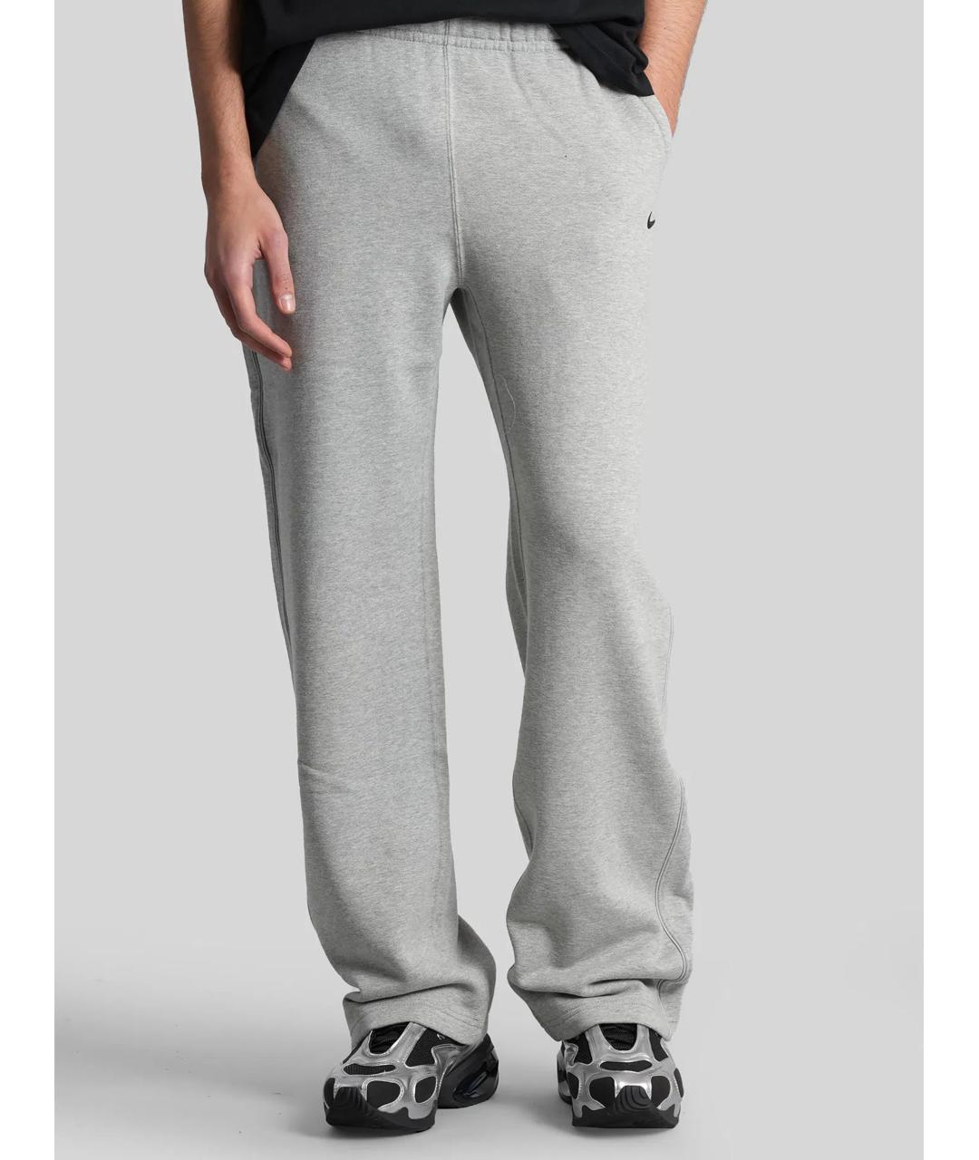 NIKE Серые хлопковые повседневные брюки, фото 2