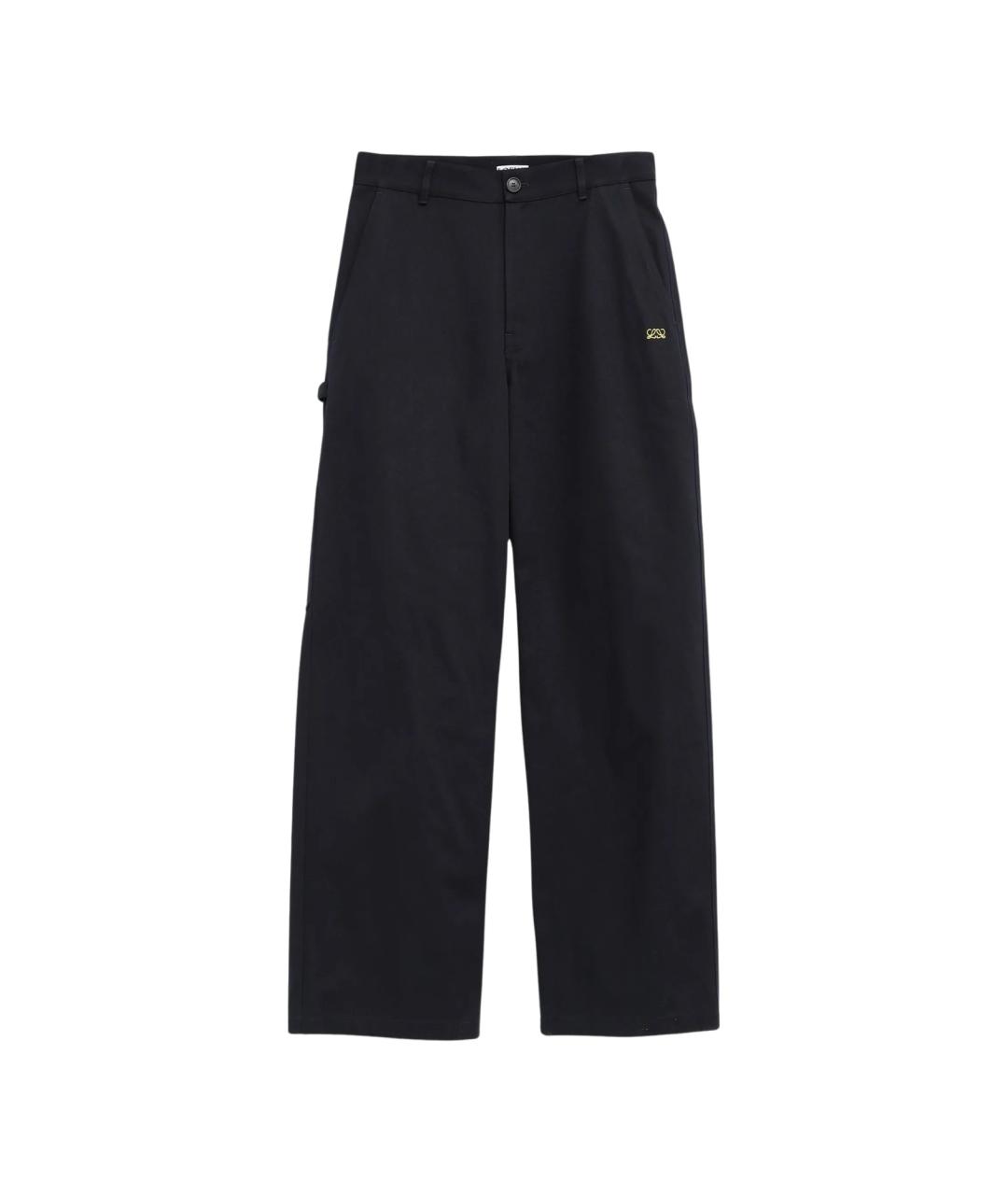 LOEWE Темно-синие хлопковые повседневные брюки, фото 4