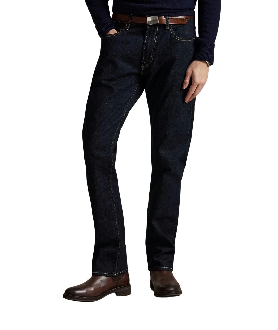 RALPH LAUREN Темно-синие хлопковые джинсы скинни, фото 2