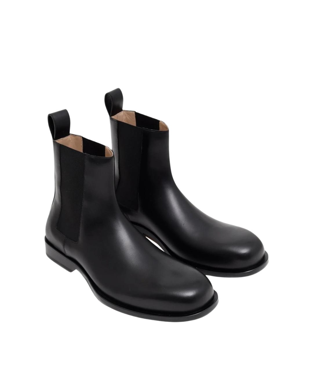 LOEWE Черные кожаные высокие ботинки, фото 2