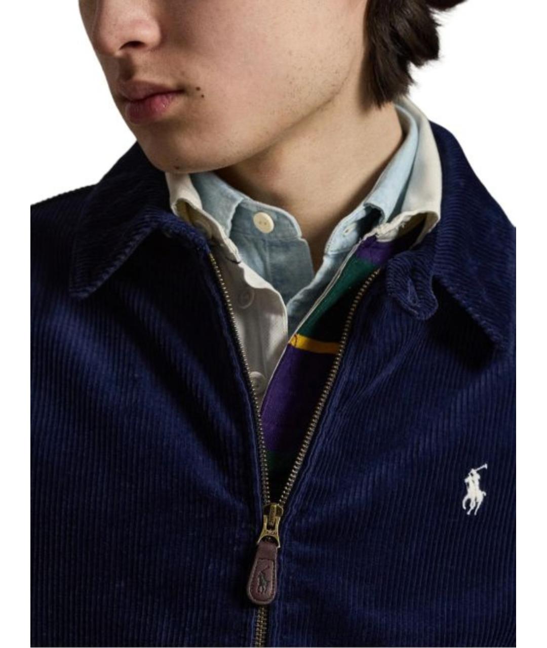 RALPH LAUREN Синее хлопковое пальто, фото 5