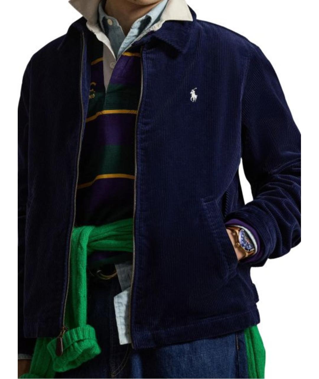 RALPH LAUREN Синее хлопковое пальто, фото 3