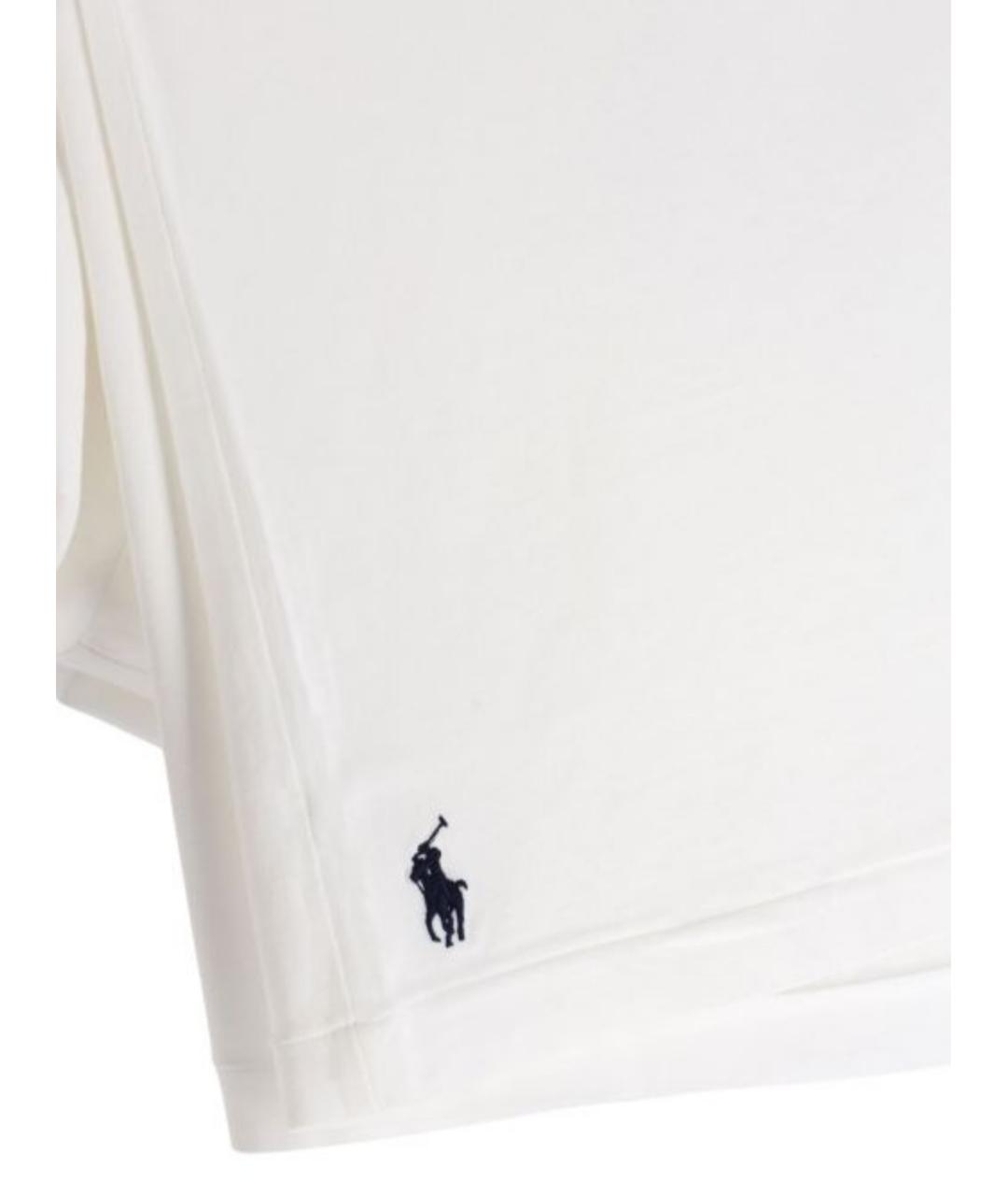 RALPH LAUREN Белая хлопковая футболка, фото 3