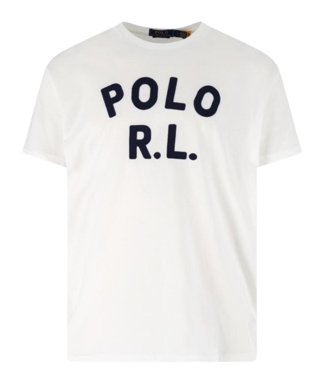 RALPH LAUREN Белая хлопковая футболка, фото 1