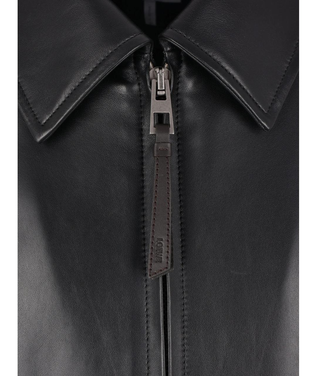 LOEWE Черная кожаная куртка, фото 3