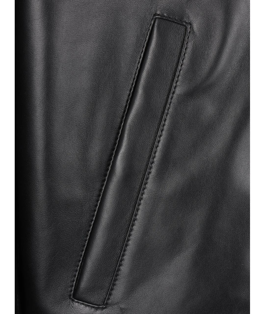 LOEWE Черная кожаная куртка, фото 4