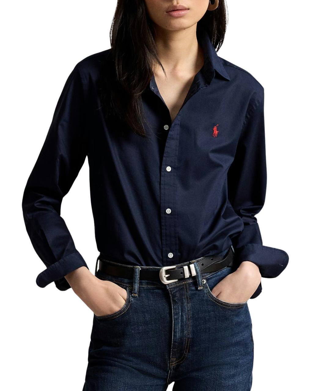 RALPH LAUREN Синяя хлопковая рубашка, фото 2