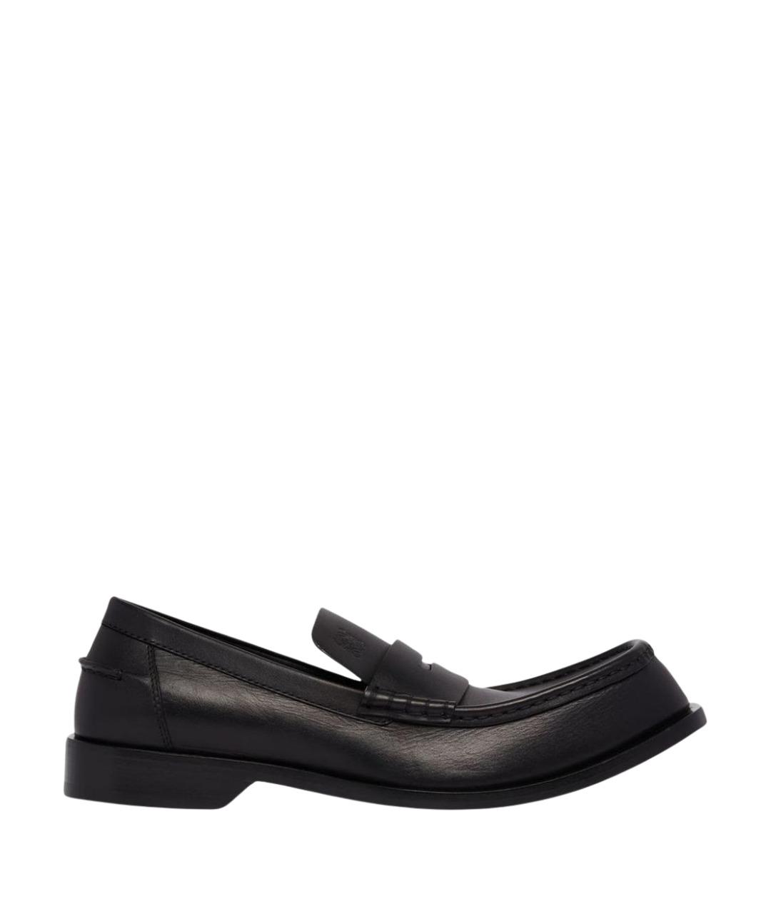 LOEWE Черные кожаные лоферы, фото 1