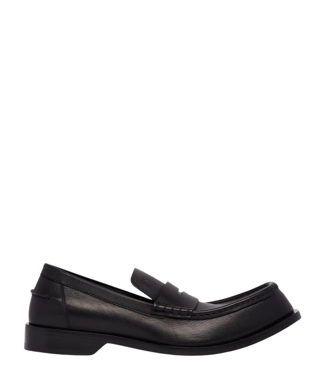 LOEWE Черные кожаные лоферы, фото 6
