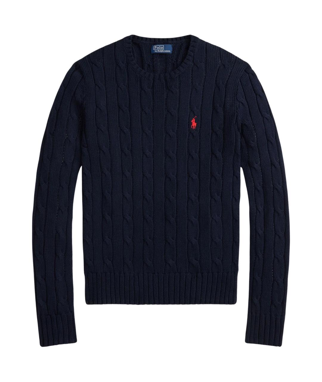 RALPH LAUREN Темно-синий хлопковый джемпер / свитер, фото 1