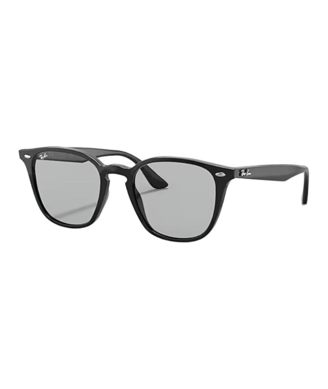 RAY BAN Черные пластиковые солнцезащитные очки, фото 4