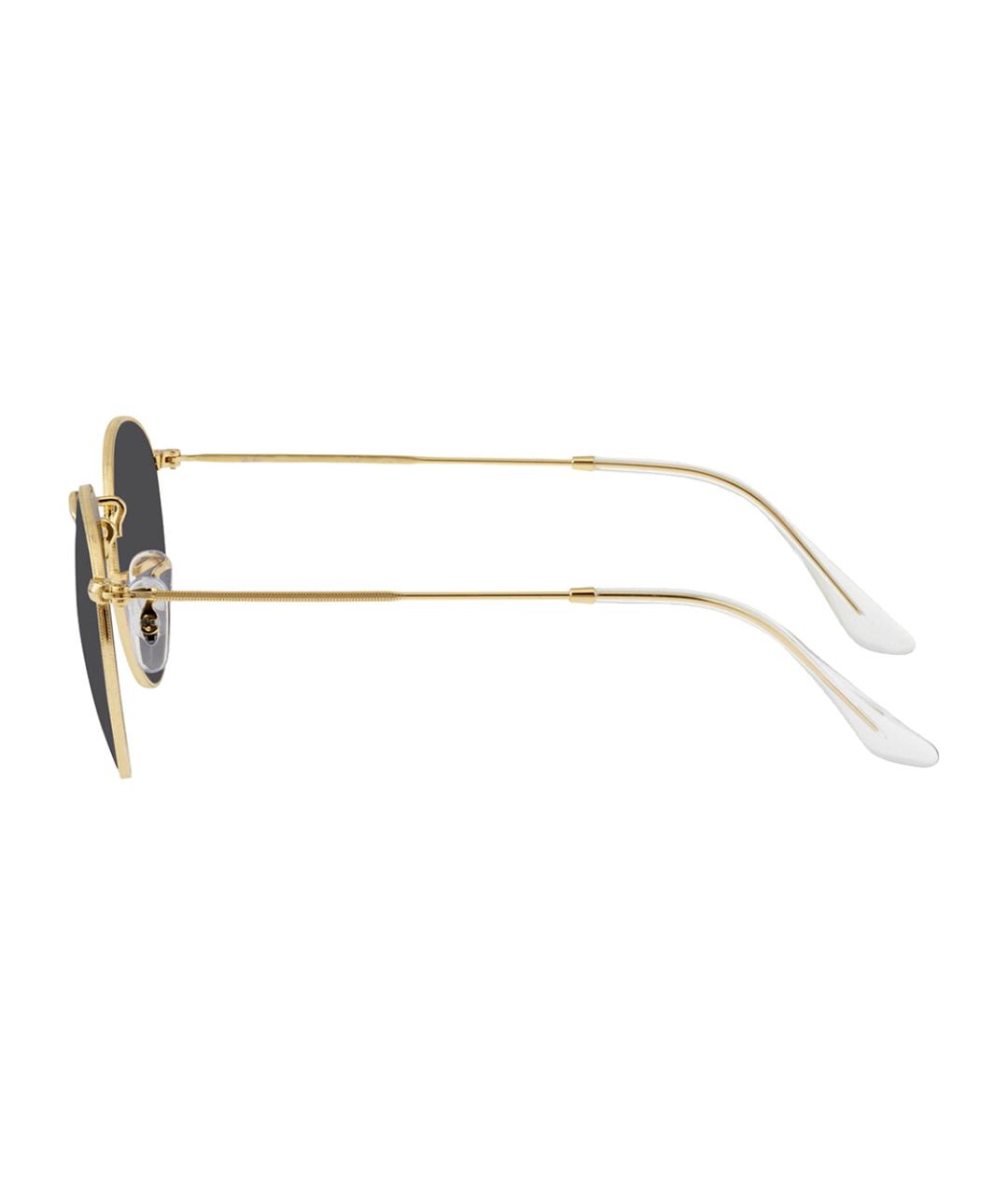 RAY BAN Золотые металлические солнцезащитные очки, фото 3