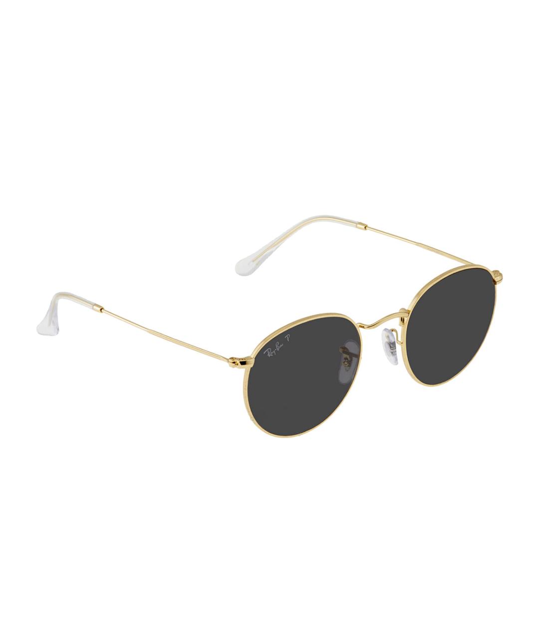 RAY BAN Золотые металлические солнцезащитные очки, фото 4