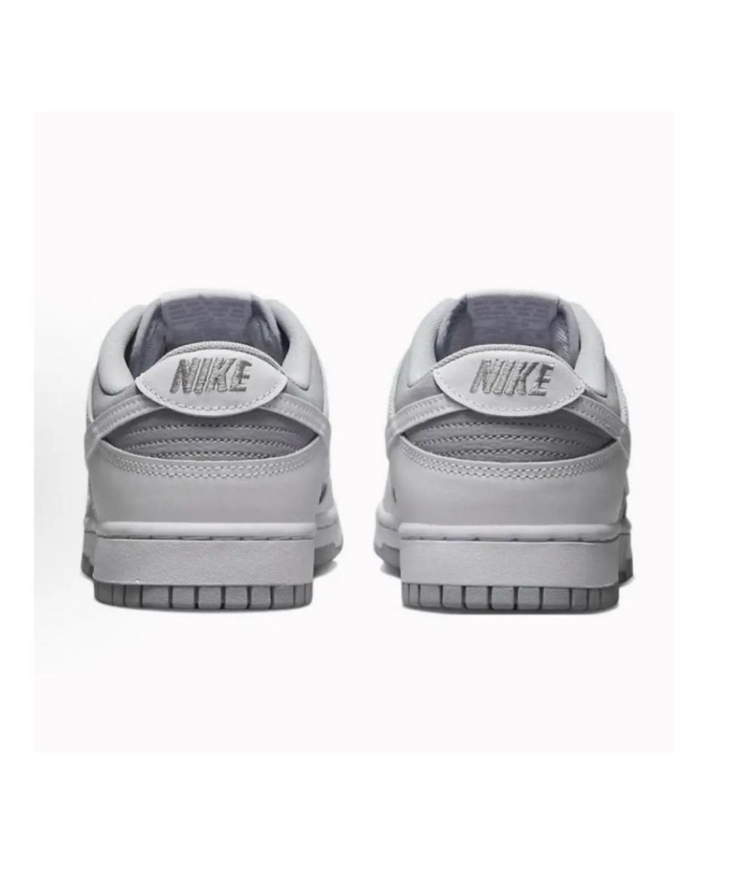 NIKE Серые кожаные низкие кроссовки / кеды, фото 4