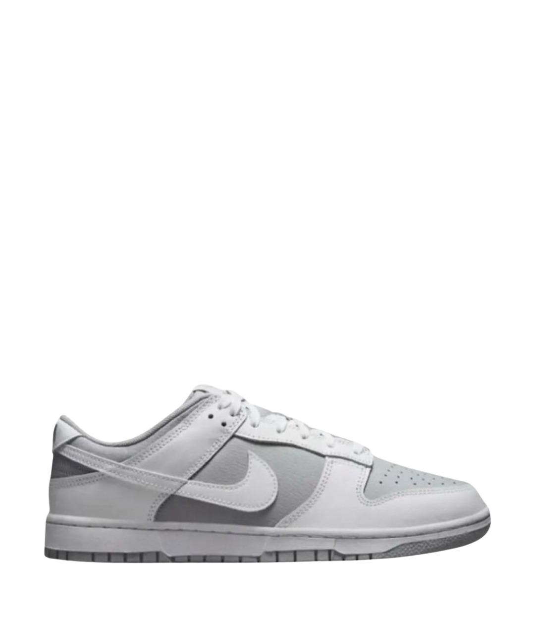 NIKE Серые кожаные низкие кроссовки / кеды, фото 1