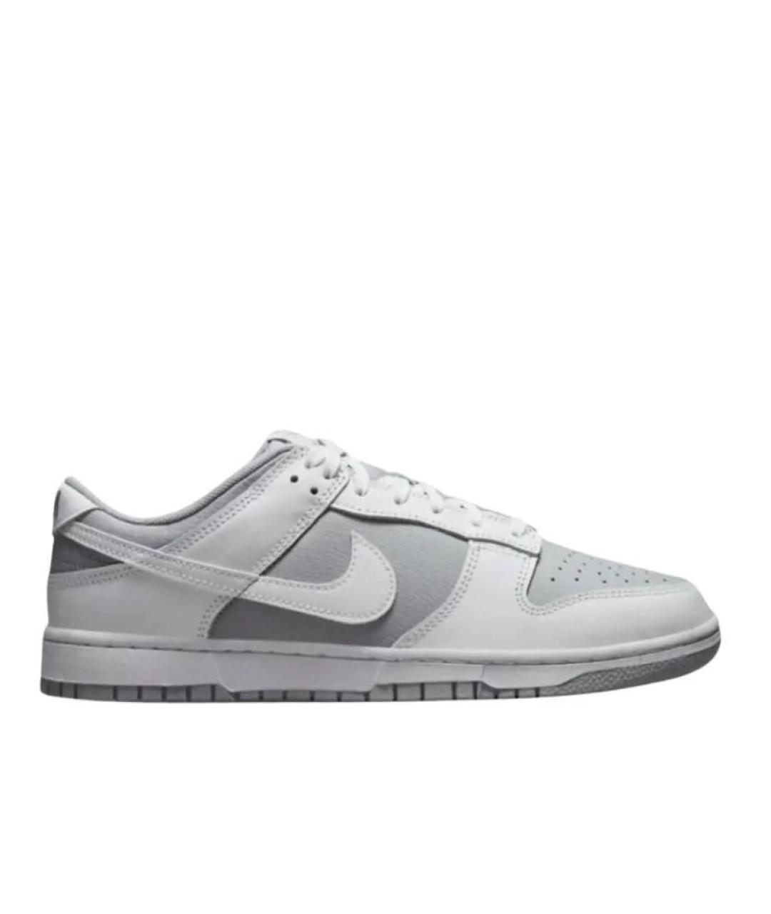 NIKE Серые кожаные низкие кроссовки / кеды, фото 7