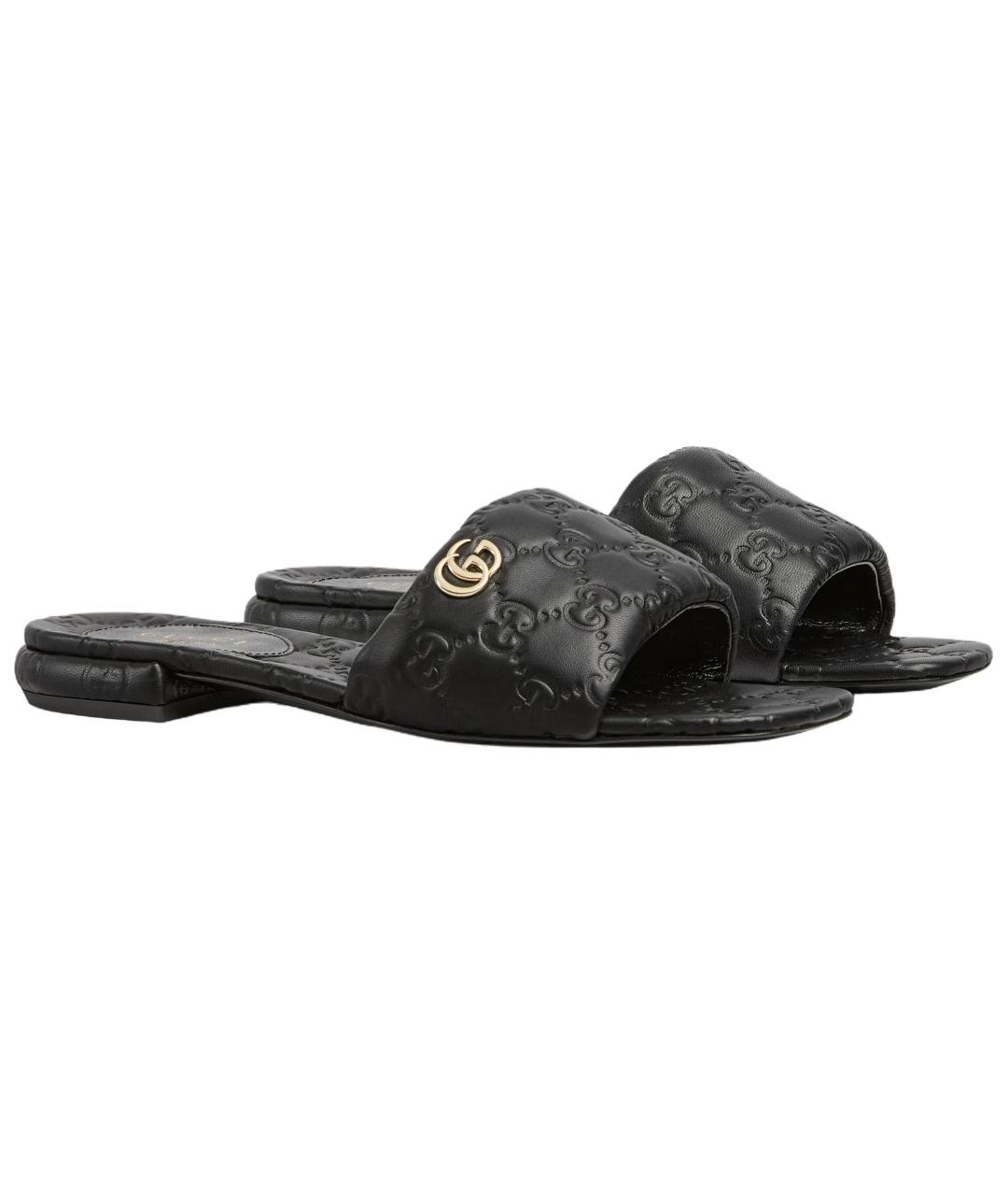 GUCCI Черные шлепанцы, фото 3