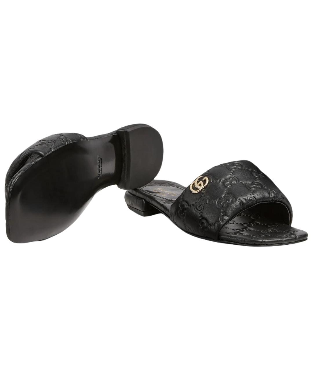 GUCCI Черные шлепанцы, фото 5