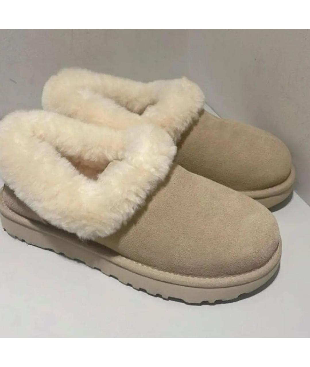 UGG Бежевые замшевые ботинки, фото 5