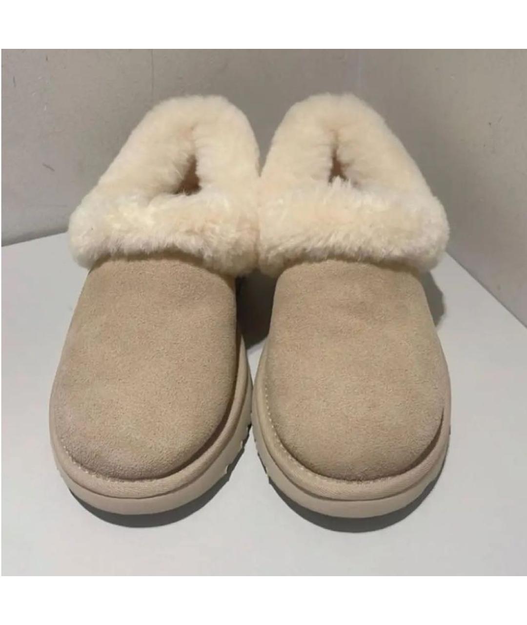 UGG Бежевые замшевые ботинки, фото 6