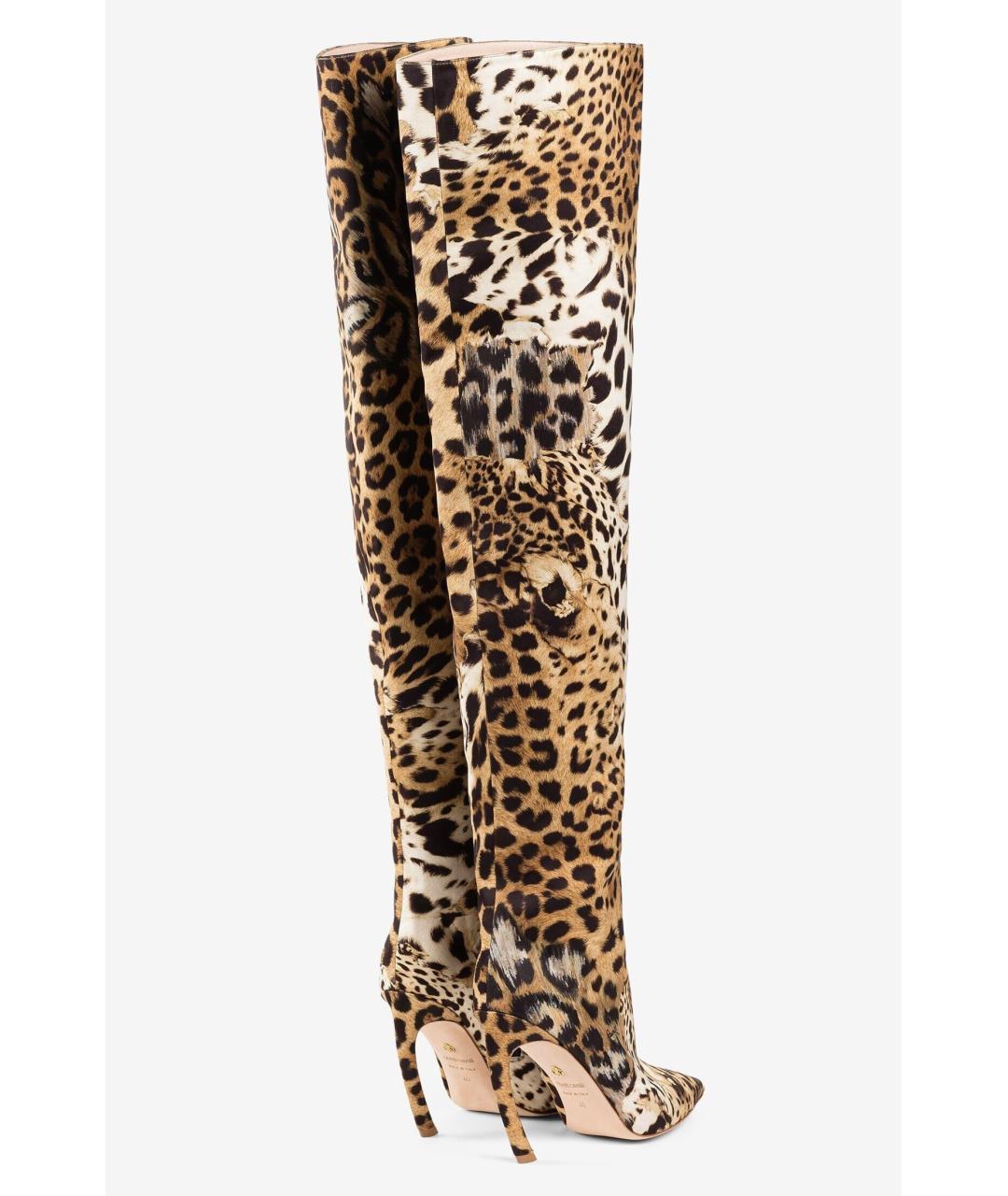 ROBERTO CAVALLI Коричневые ботфорты, фото 4