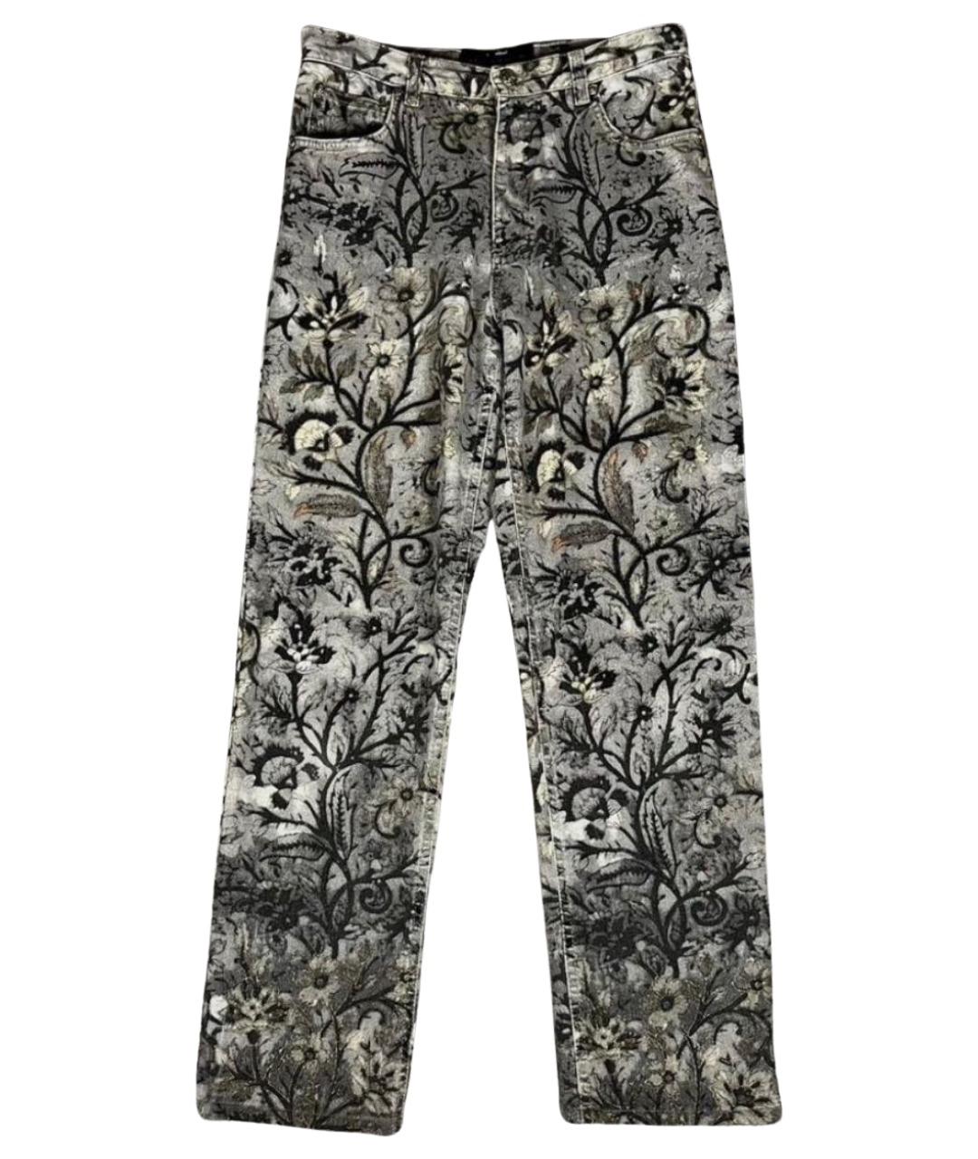 ROBERTO CAVALLI Мульти хлопко-эластановые прямые джинсы, фото 1