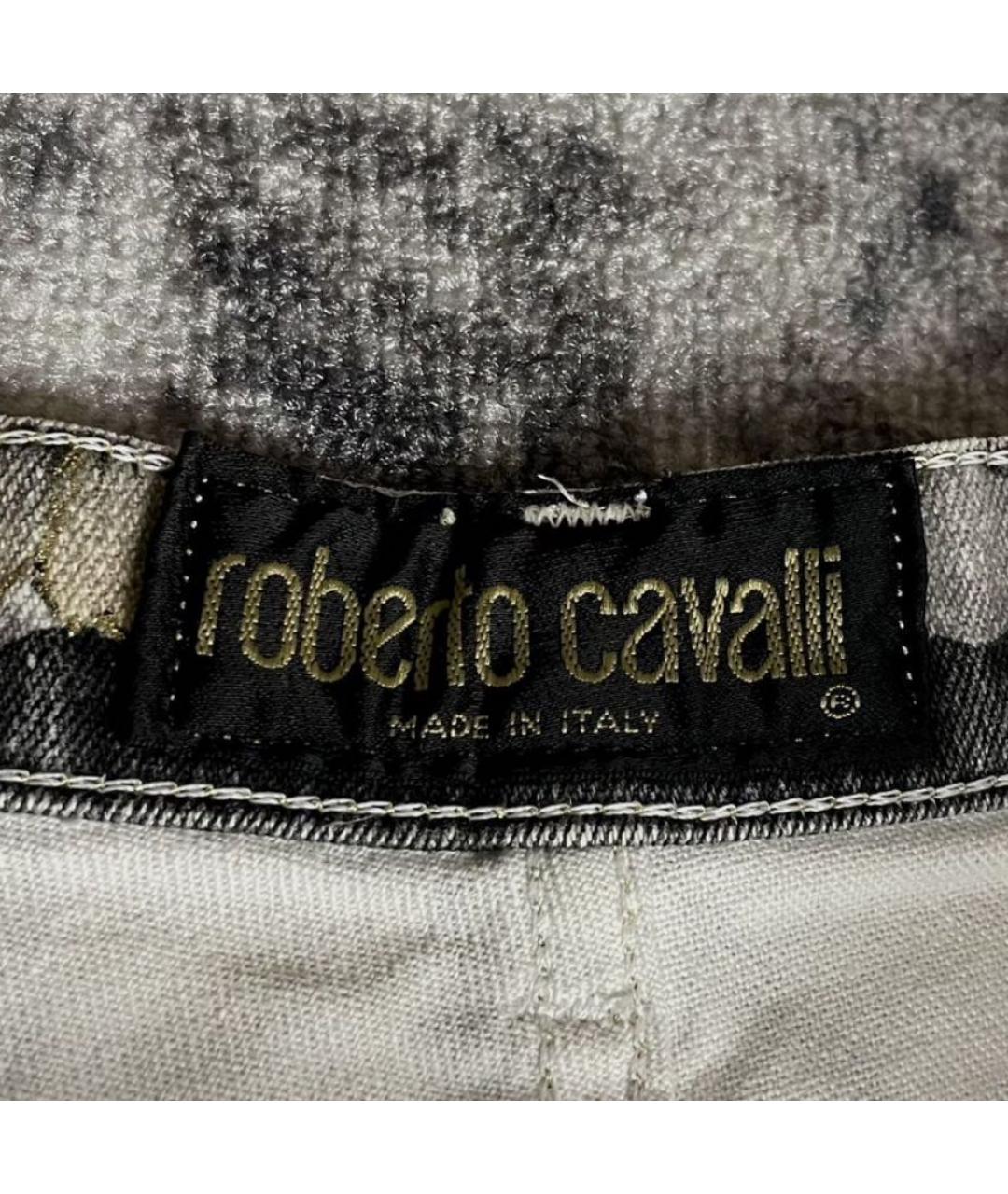 ROBERTO CAVALLI Мульти хлопко-эластановые прямые джинсы, фото 3