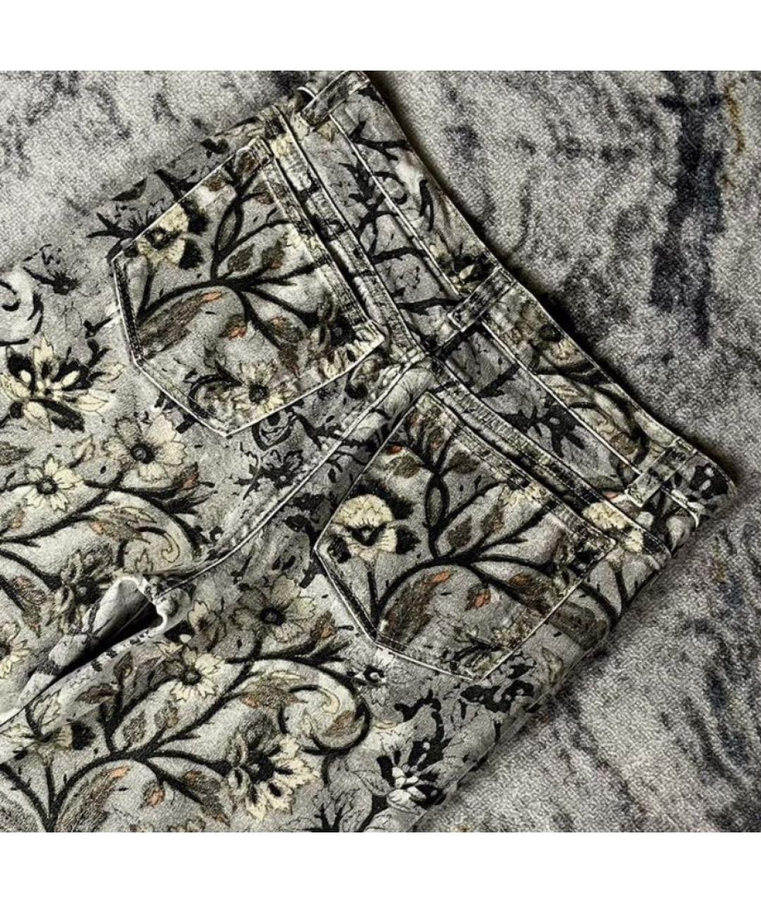 ROBERTO CAVALLI Мульти хлопко-эластановые прямые джинсы, фото 6