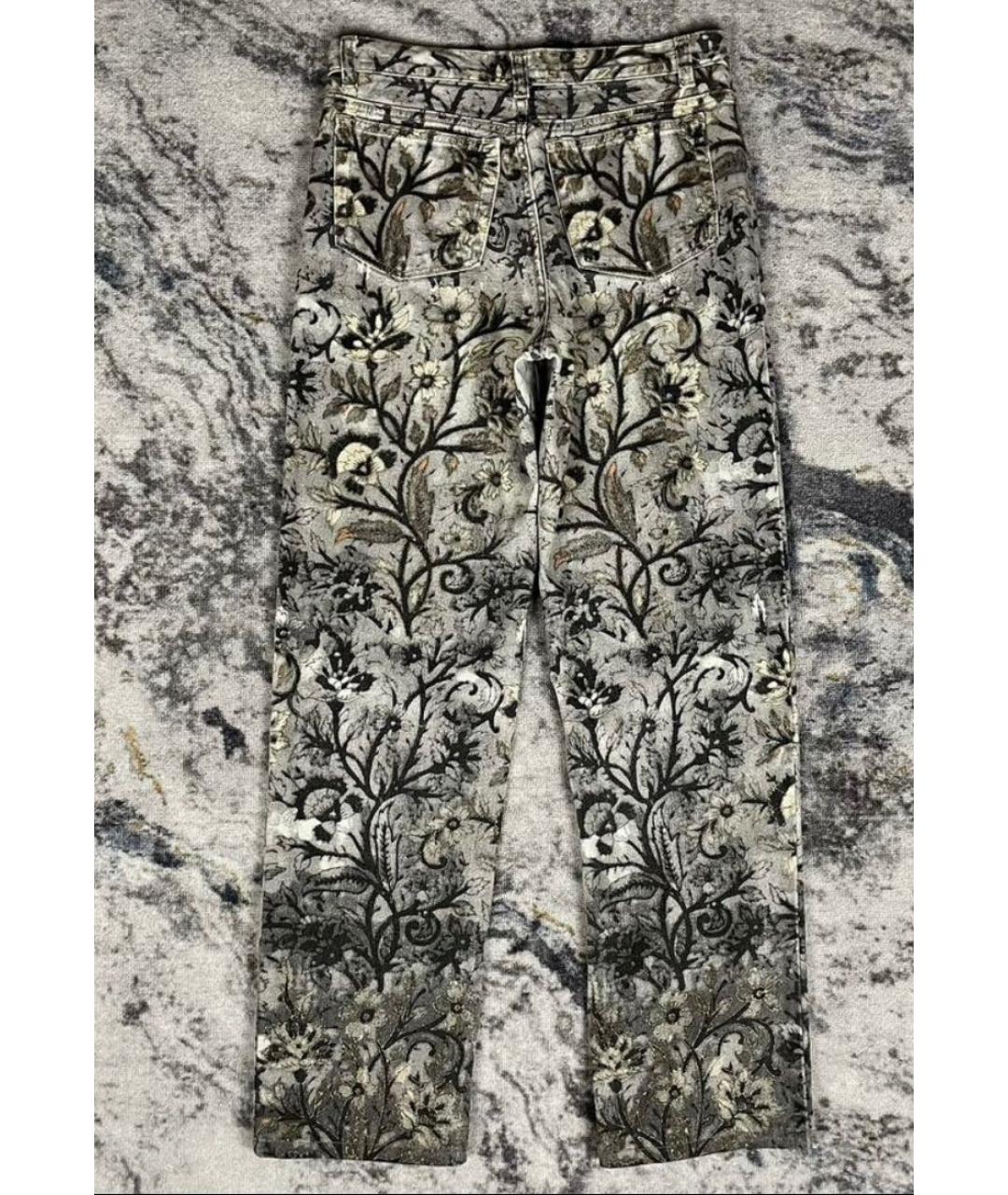 ROBERTO CAVALLI Мульти хлопко-эластановые прямые джинсы, фото 2