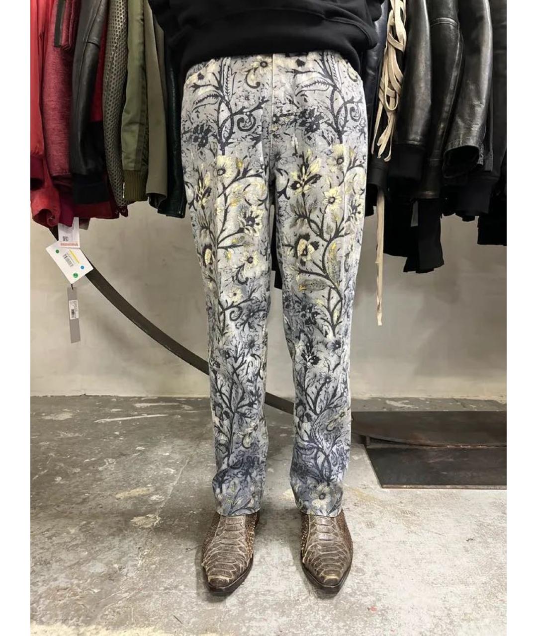 ROBERTO CAVALLI Мульти хлопко-эластановые прямые джинсы, фото 5