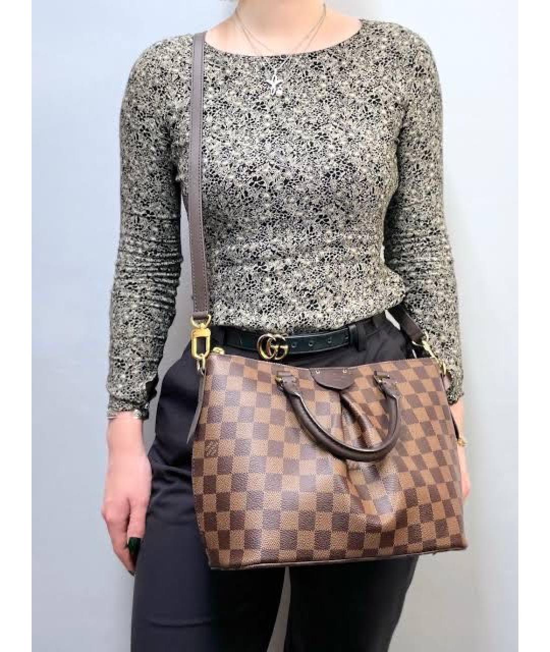 LOUIS VUITTON Коричневая сумка тоут из канвы, фото 5