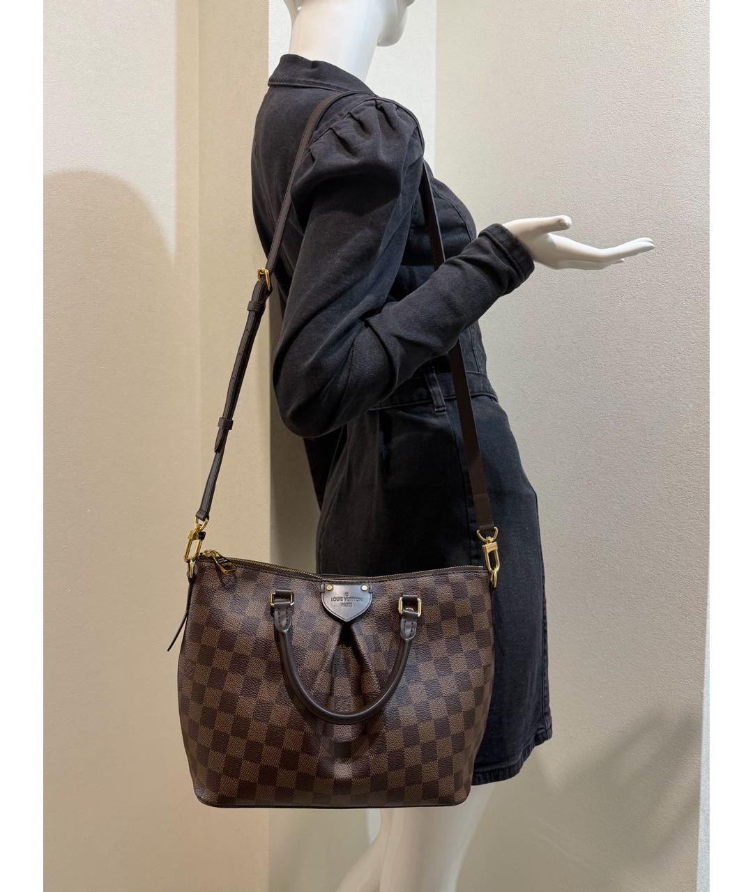 LOUIS VUITTON Коричневая сумка тоут из канвы, фото 4