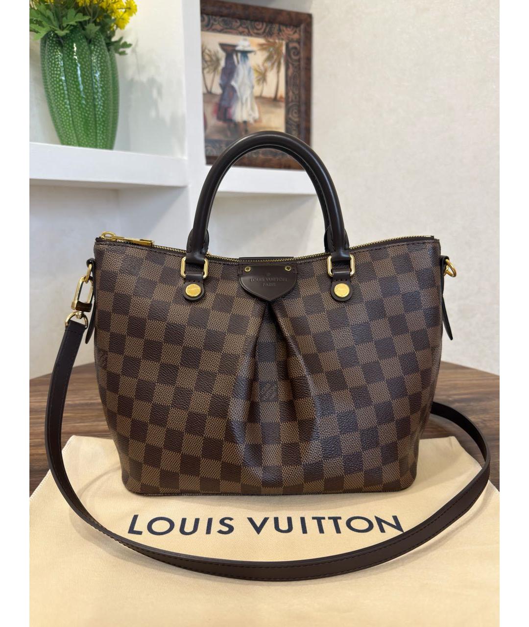 LOUIS VUITTON Коричневая сумка тоут из канвы, фото 2