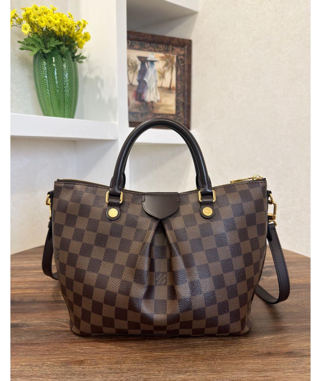LOUIS VUITTON Коричневая сумка тоут из канвы, фото 6