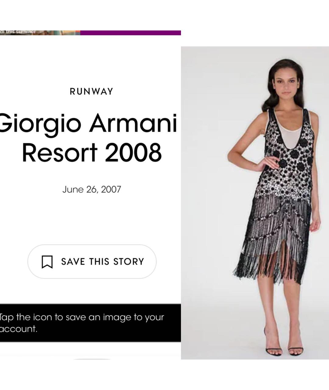 GIORGIO ARMANI Мульти полиэстеровое коктейльное платье, фото 4