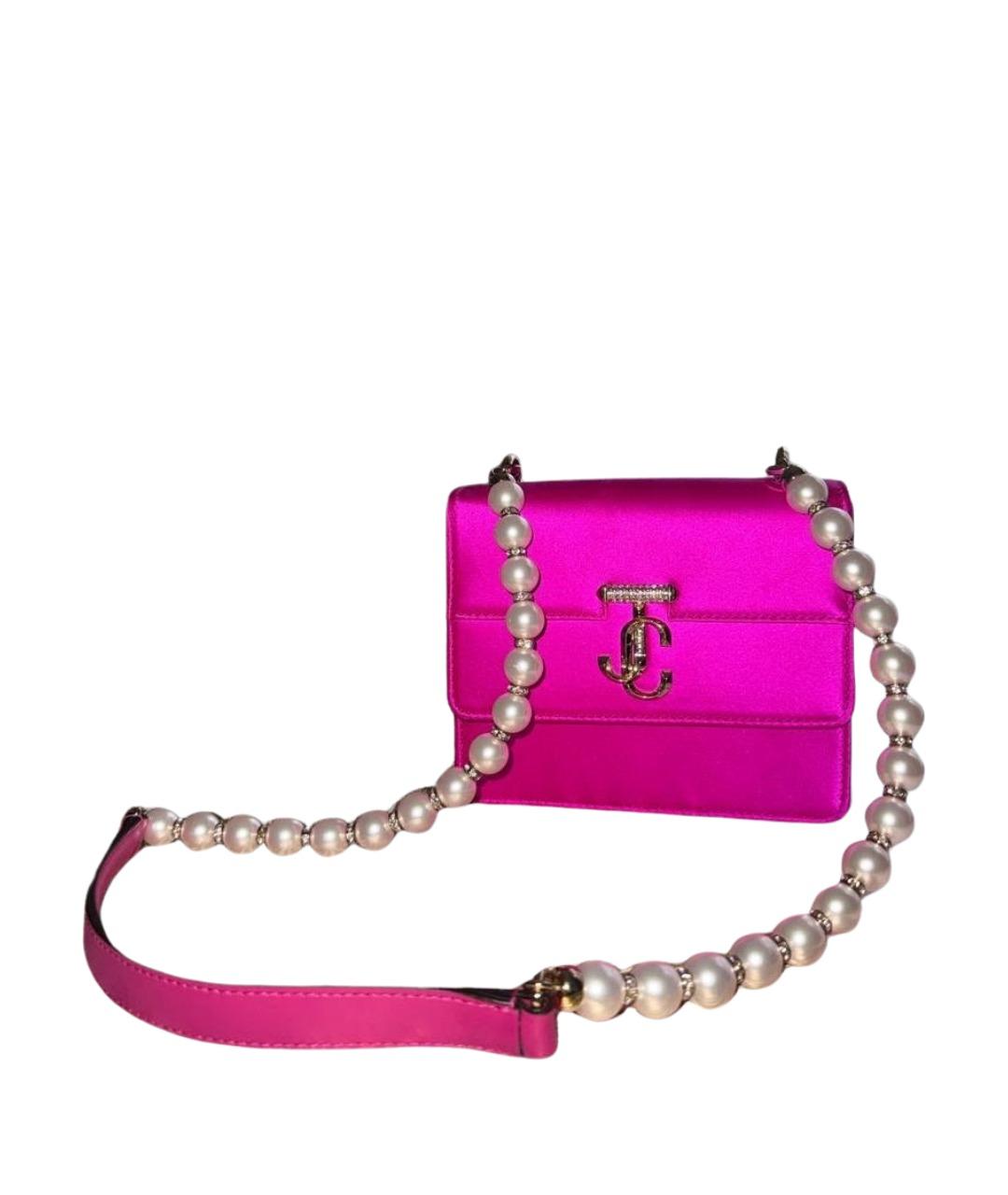 JIMMY CHOO Фуксия шелковая сумка через плечо, фото 1