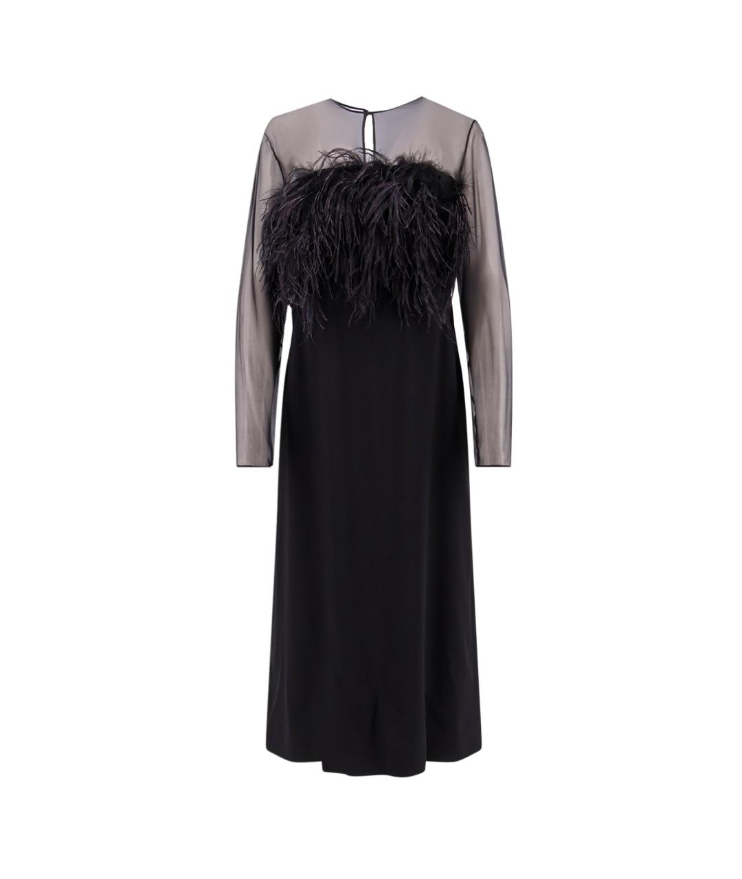 ALBERTA FERRETTI Черное вискозное платье, фото 1