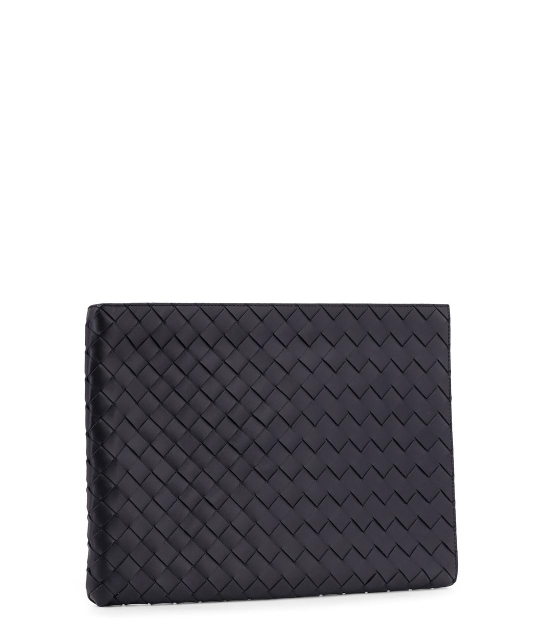 BOTTEGA VENETA Черная кожаная папка для документов, фото 3