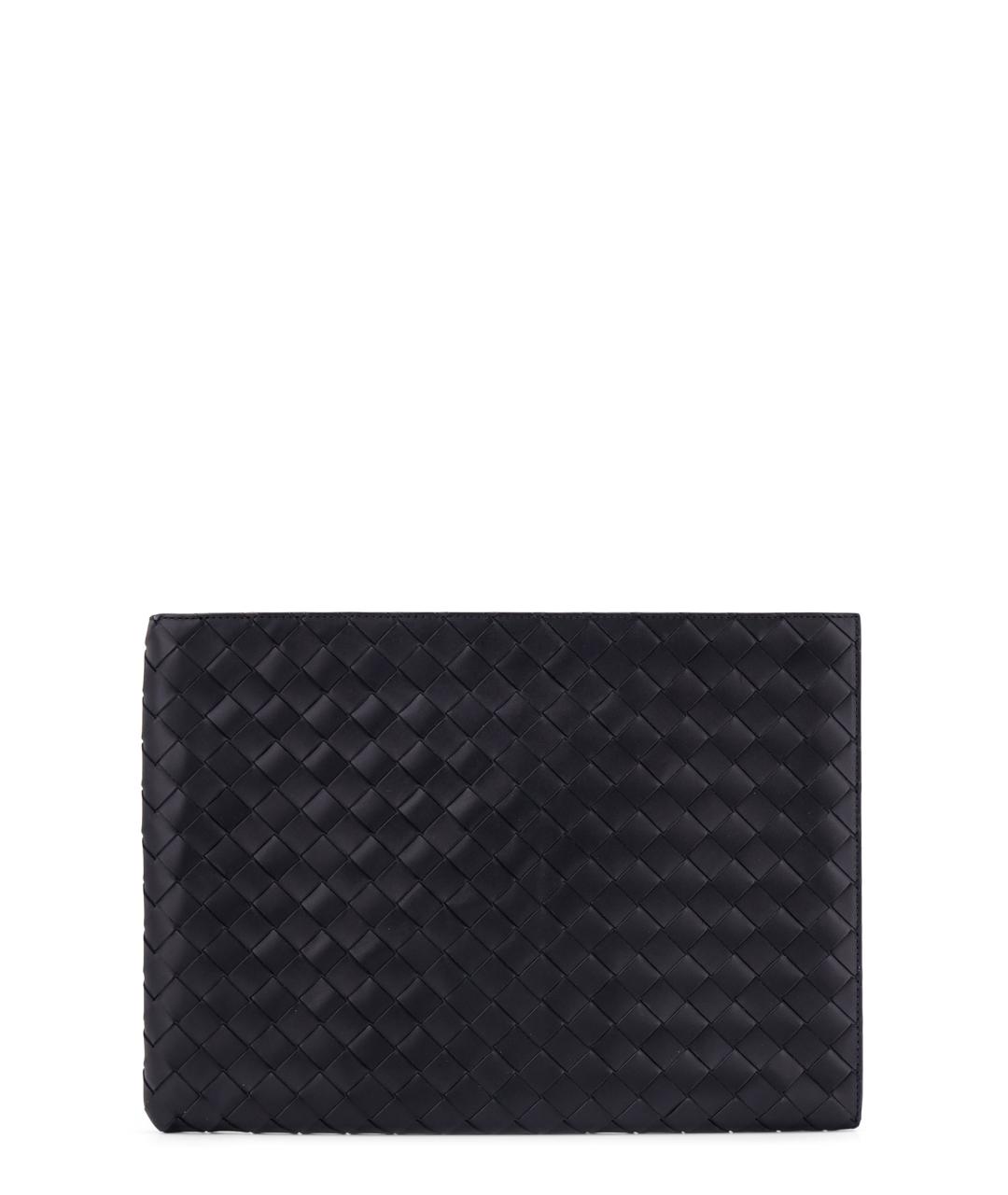 BOTTEGA VENETA Черная кожаная папка для документов, фото 4