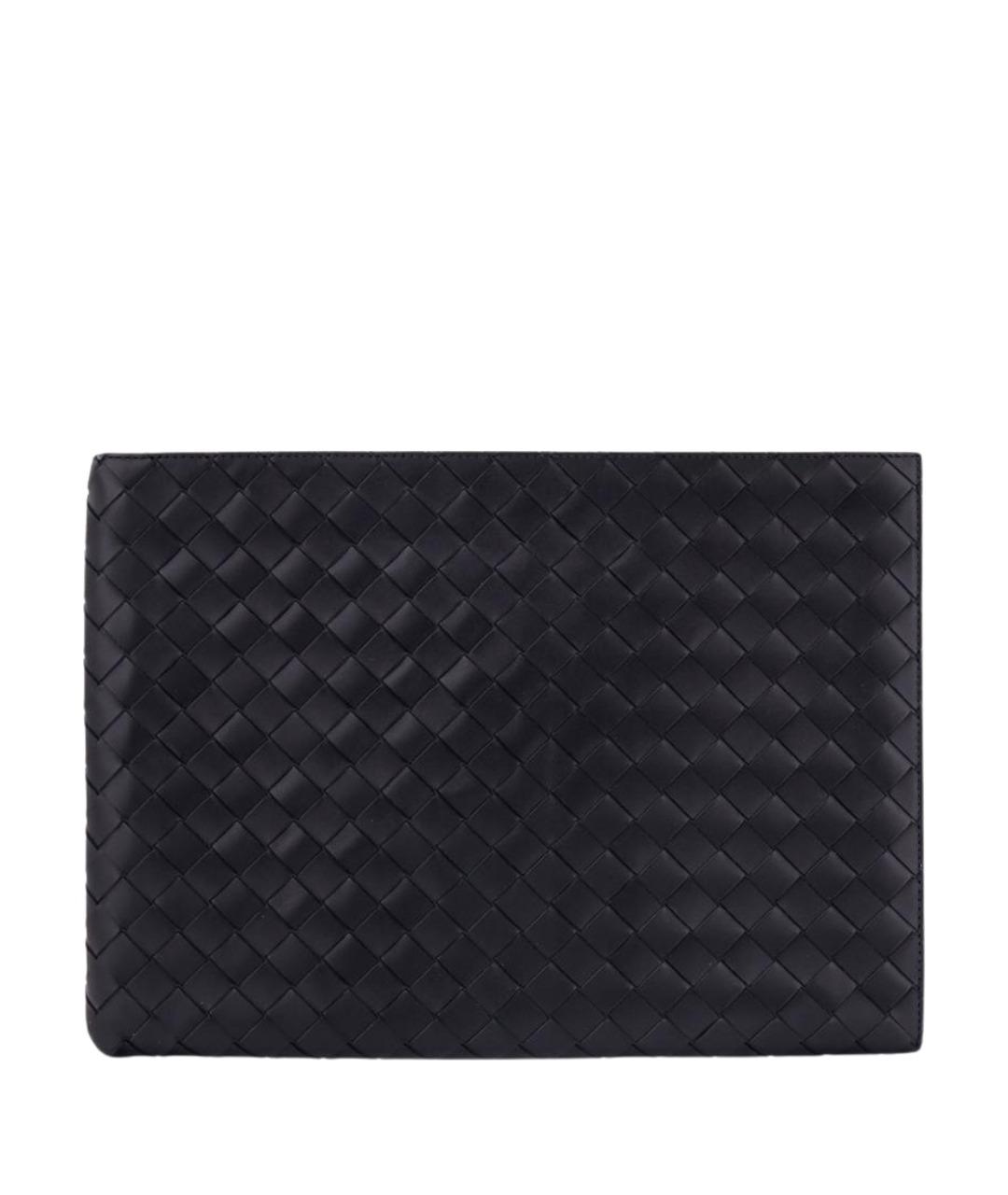 BOTTEGA VENETA Черная кожаная папка для документов, фото 1