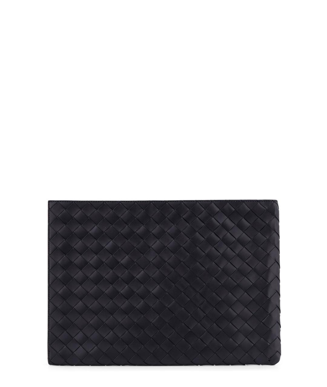 BOTTEGA VENETA Черная кожаная папка для документов, фото 2