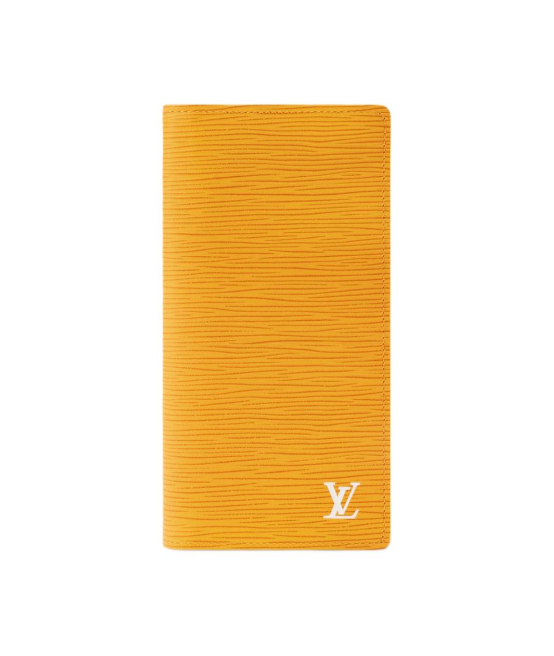 LOUIS VUITTON Желтый кожаный кошелек, фото 1