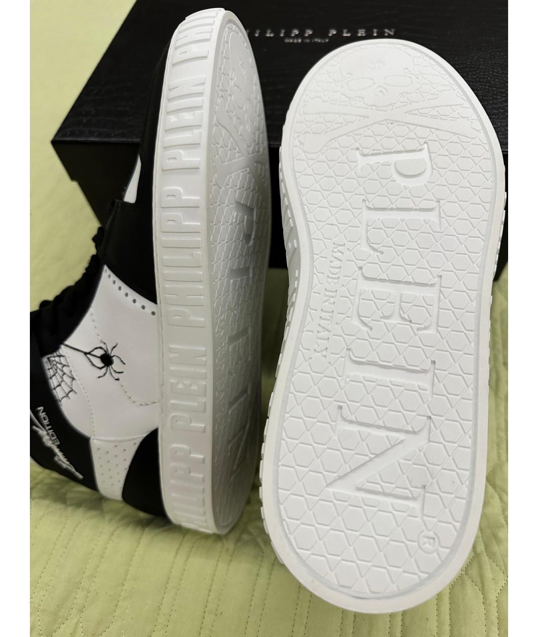 PHILIPP PLEIN Мульти кожаные высокие кроссовки / кеды, фото 6