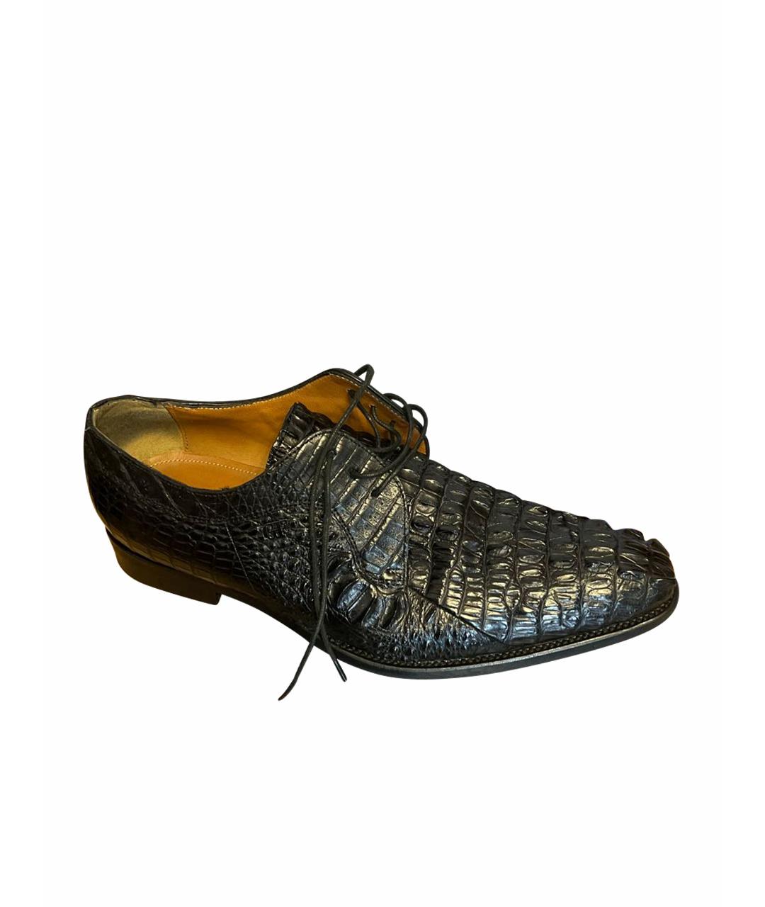 GIANFRANCO FERRE Черные туфли из экзотической кожи, фото 1